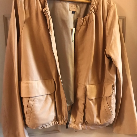 Gap Women’s Leather Bomber Jacket size XXL - Picture 3 of 4